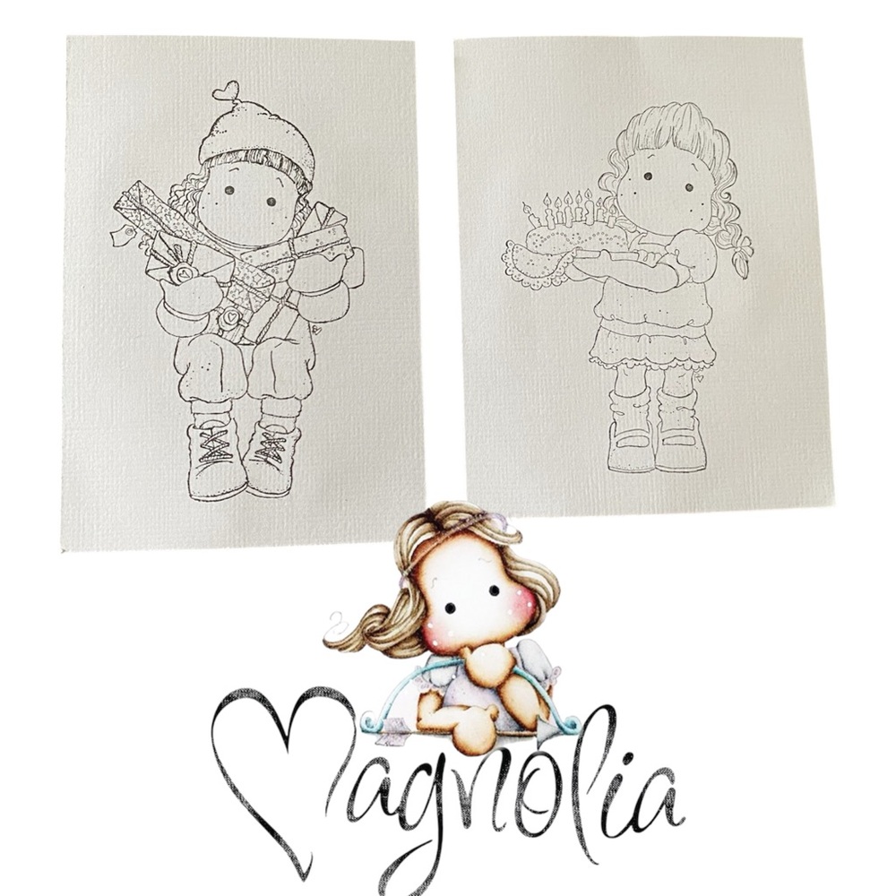 Super Cute Magnolia Rubber Stamp Duo